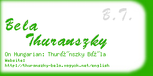 bela thuranszky business card